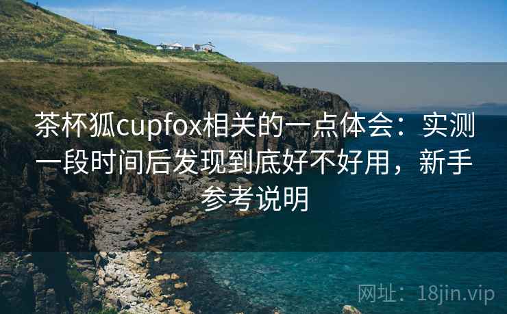 茶杯狐cupfox相关的一点体会：实测一段时间后发现到底好不好用，新手参考说明