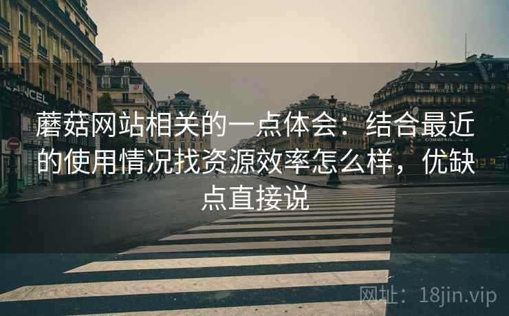 蘑菇网站相关的一点体会:结合最近的使用情况找资源效率怎么样,优缺点直接说 第2张 蘑菇网站相关的一点体会:结合最近的使用情况找资源效率怎么样,优缺点直接说 第2张