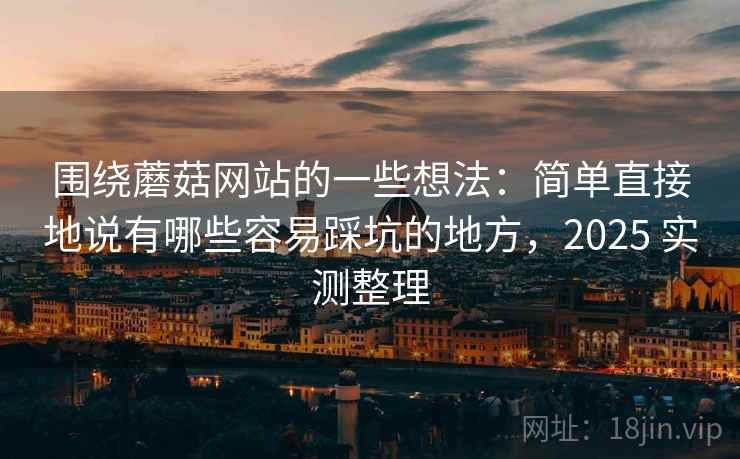 围绕蘑菇网站的一些想法：简单直接地说有哪些容易踩坑的地方，2025 实测整理