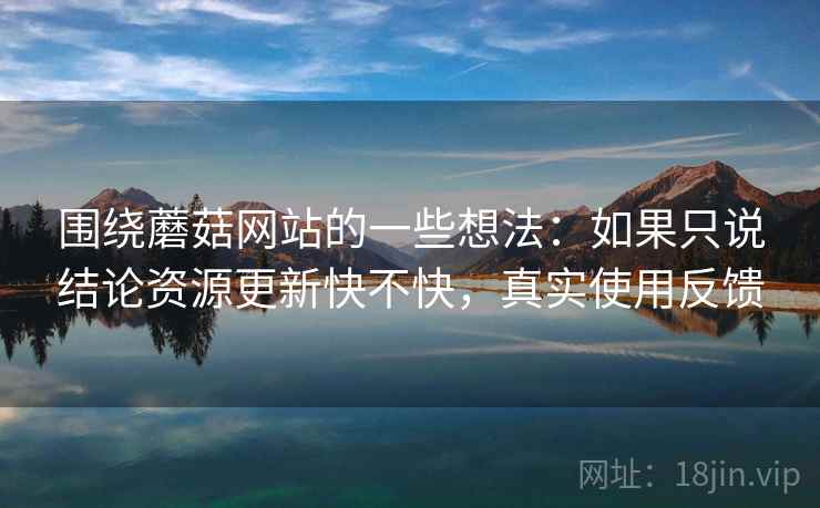 围绕蘑菇网站的一些想法:如果只说结论资源更新快不快,真实使用反馈